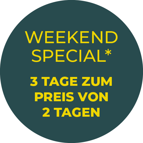 Weekend Special - 3 Tage zum Preis von 2 Tagen - grün