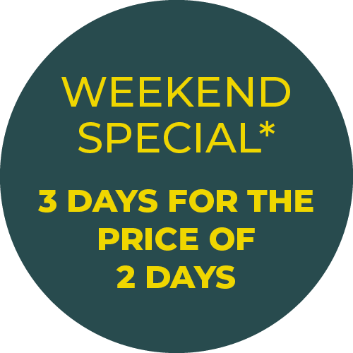 Weekend Special - 3 days for the price of 2 days - grün